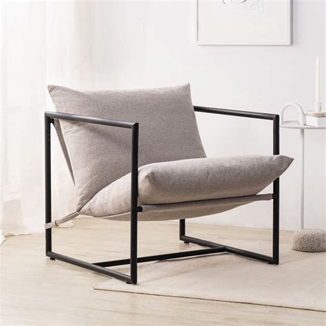 indoor padded fabric sling chair metal frame|metal sling chair frame.